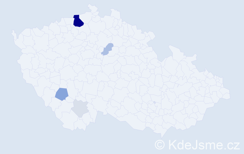 Příjmení: 'Verbná', počet výskytů 22 v celé ČR