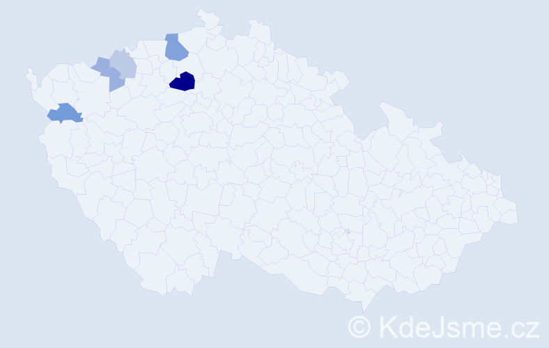 Příjmení: 'Trux', počet výskytů 10 v celé ČR