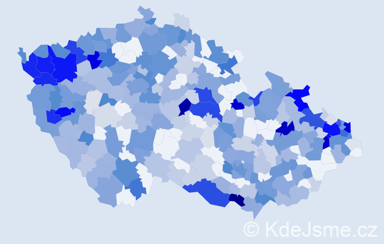 Příjmení: 'Vargová', počet výskytů 1338 v celé ČR