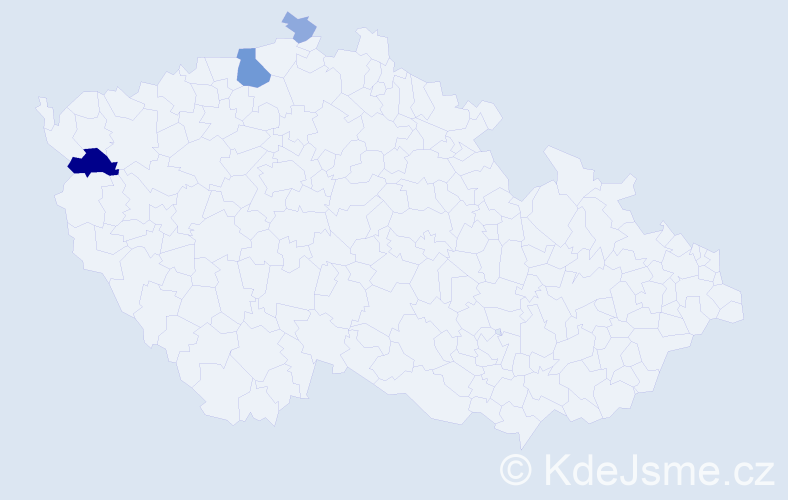 Příjmení: 'Axamský', počet výskytů 13 v celé ČR