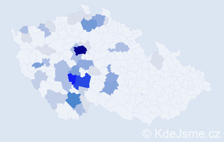 Příjmení: 'Cmunt', počet výskytů 145 v celé ČR