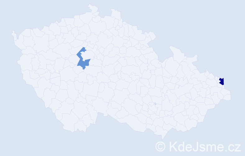 Příjmení: 'Boksa', počet výskytů 3 v celé ČR