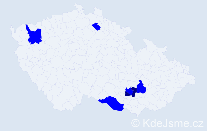 Příjmení: 'Dang Anh', počet výskytů 7 v celé ČR