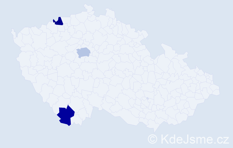 Příjmení: 'Korte', počet výskytů 4 v celé ČR