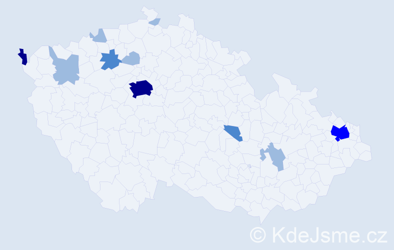 Příjmení: 'Atanasovová', počet výskytů 20 v celé ČR