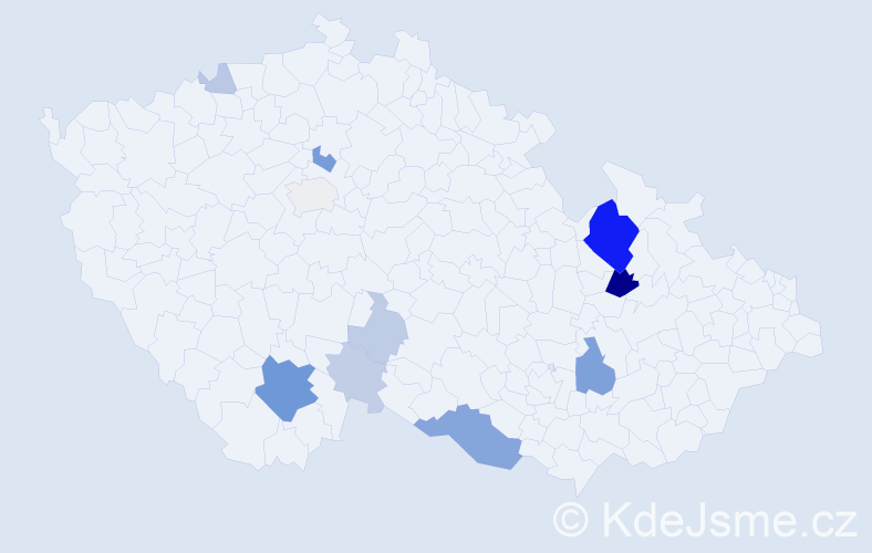 Příjmení: 'Langmannová', počet výskytů 37 v celé ČR