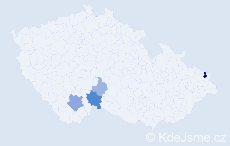Příjmení: 'Lorenčičová', počet výskytů 13 v celé ČR