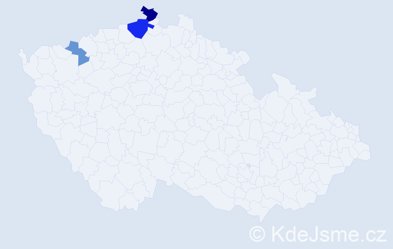 Příjmení: 'Zibner', počet výskytů 6 v celé ČR