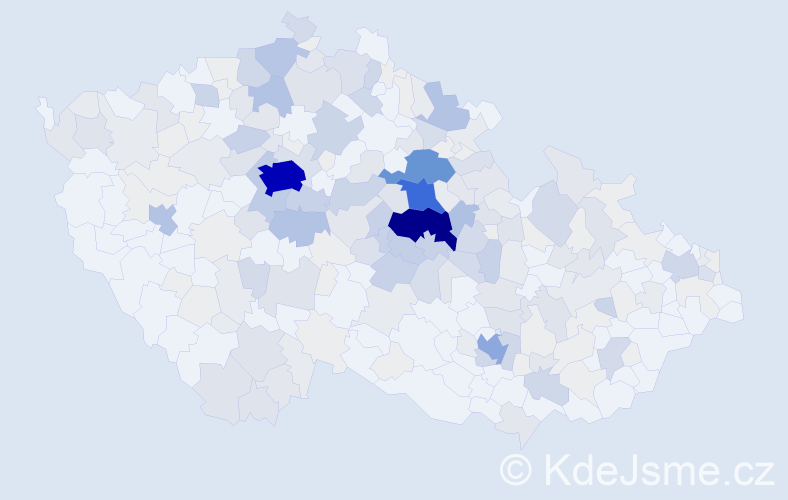 Příjmení: 'Víšková', počet výskytů 887 v celé ČR