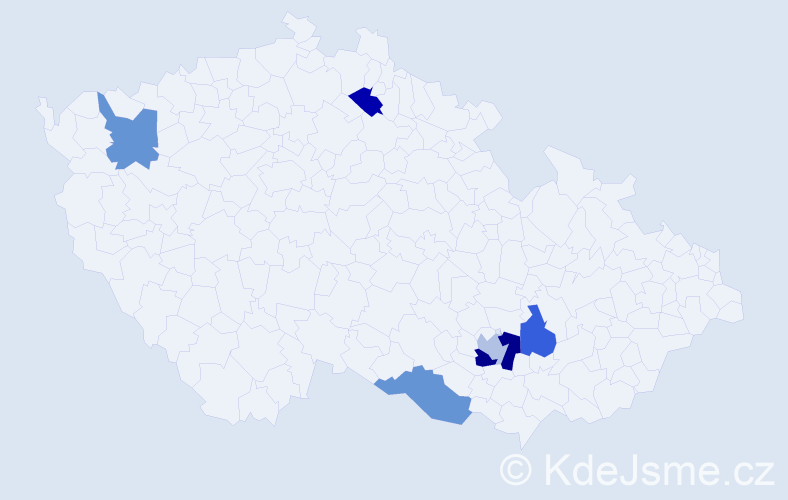 Příjmení: 'Dang Anh', počet výskytů 7 v celé ČR