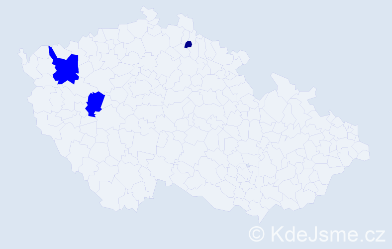 Příjmení: 'Kievegová', počet výskytů 4 v celé ČR