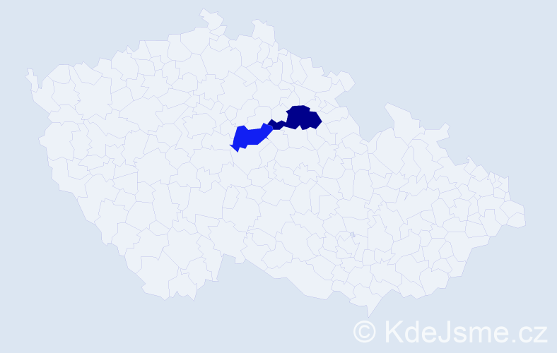 Příjmení: 'Matysovová', počet výskytů 3 v celé ČR
