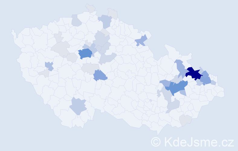 Příjmení: 'Hanel', počet výskytů 141 v celé ČR