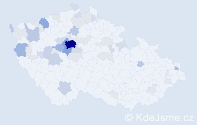 Příjmení: 'Skopová', počet výskytů 134 v celé ČR