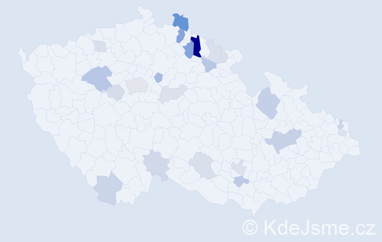 Příjmení: 'Kunce', počet výskytů 44 v celé ČR