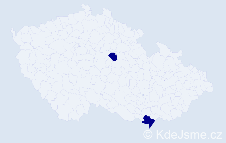 Příjmení: 'Krivská', počet výskytů 2 v celé ČR