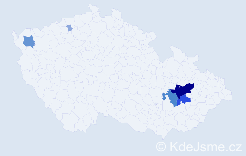 Příjmení: 'Gárská', počet výskytů 21 v celé ČR