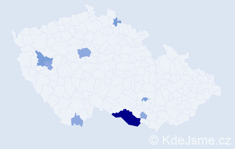 Příjmení: 'Lurská', počet výskytů 17 v celé ČR