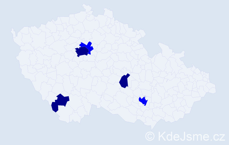 Příjmení: 'Vorčák', počet výskytů 8 v celé ČR
