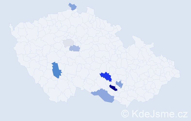 Příjmení: 'Zeisel', počet výskytů 23 v celé ČR