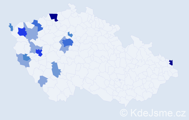 Příjmení: 'Krippner', počet výskytů 62 v celé ČR