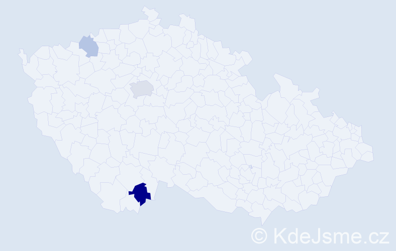 Příjmení: 'Kersten', počet výskytů 6 v celé ČR