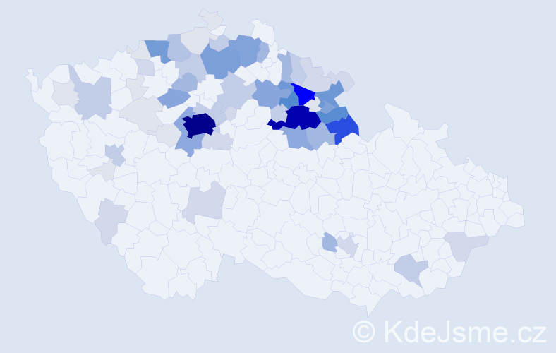 Příjmení: 'Flégl', počet výskytů 307 v celé ČR