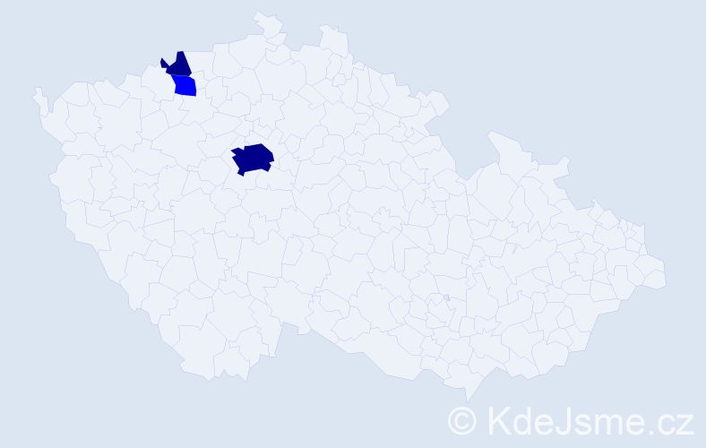 Příjmení: 'Karoši', počet výskytů 5 v celé ČR