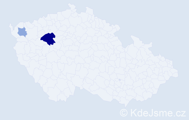 Příjmení: 'Daenemarková', počet výskytů 6 v celé ČR