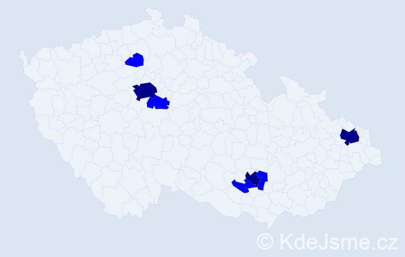 Příjmení: 'Dzhumelya', počet výskytů 10 v celé ČR