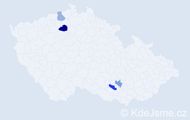 Příjmení: 'Panschabová', počet výskytů 8 v celé ČR