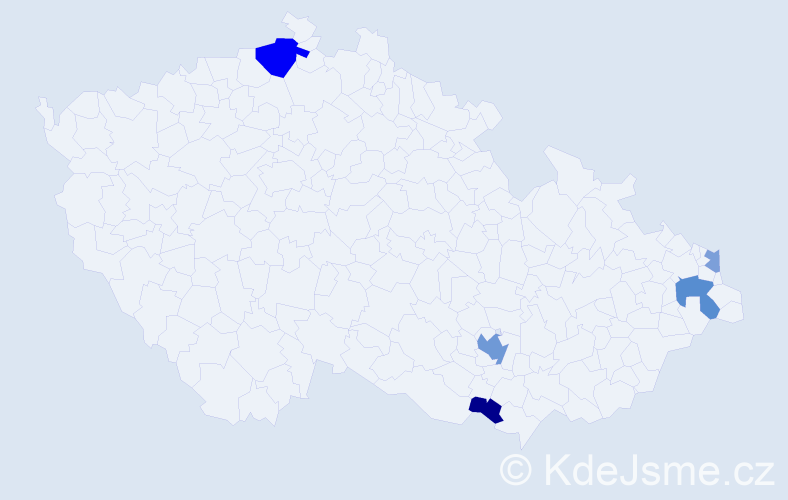 Příjmení: 'Burcová', počet výskytů 11 v celé ČR