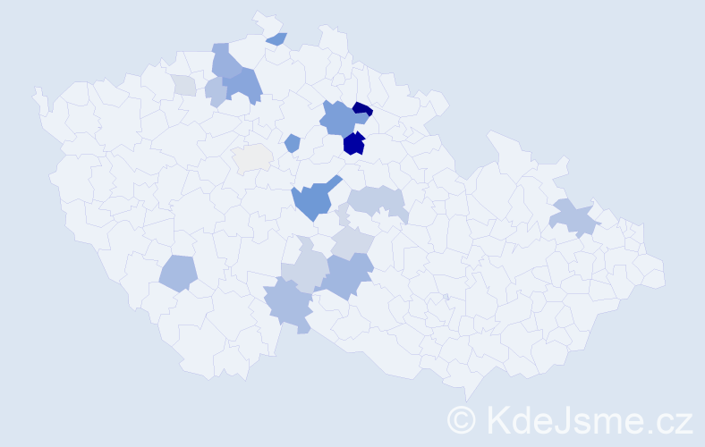 Příjmení: 'Rejthárek', počet výskytů 49 v celé ČR