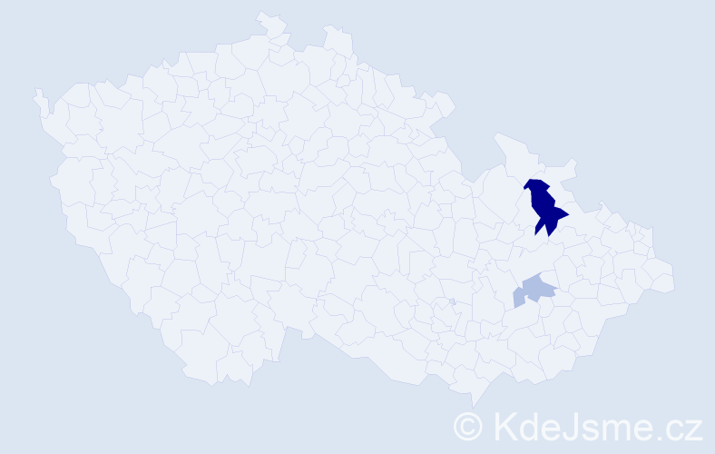 Příjmení: 'Lešniowská', počet výskytů 5 v celé ČR
