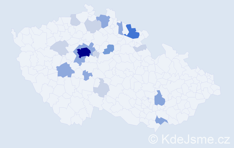 Příjmení: 'Bánská', počet výskytů 48 v celé ČR