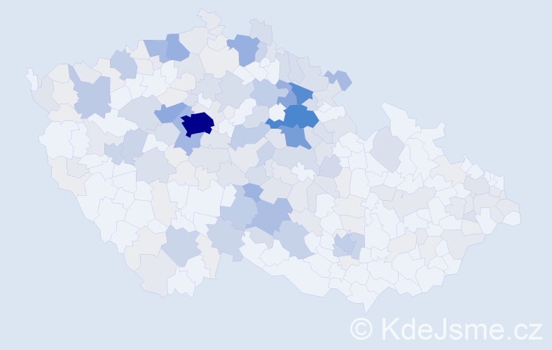 Příjmení: 'Machek', počet výskytů 694 v celé ČR