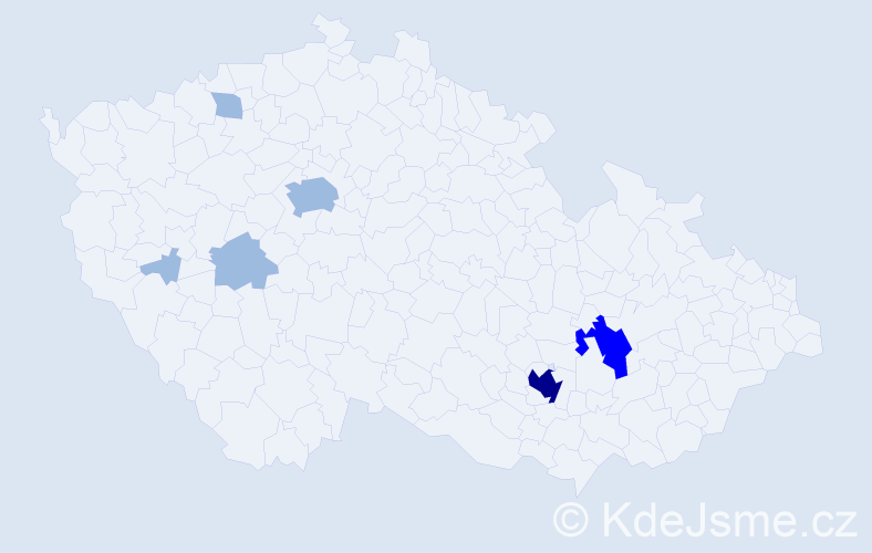 Příjmení: '"De Oliveira"', počet výskytů 11 v celé ČR
