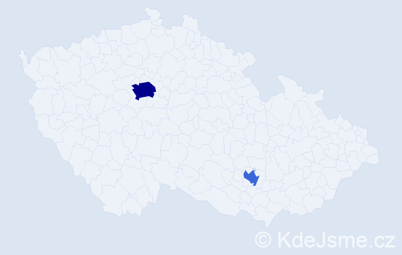 Příjmení: 'Konoplev', počet výskytů 6 v celé ČR
