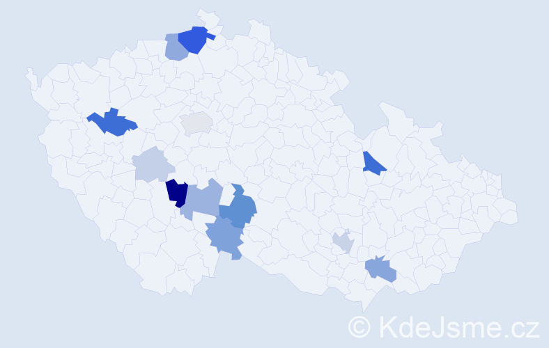 Příjmení: 'Drugová', počet výskytů 34 v celé ČR
