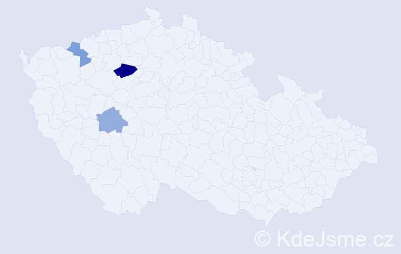 Příjmení: 'Cifera', počet výskytů 5 v celé ČR