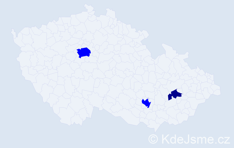 Příjmení: 'Rosendahl', počet výskytů 4 v celé ČR