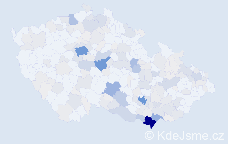 Příjmení: 'Nešporová', počet výskytů 826 v celé ČR