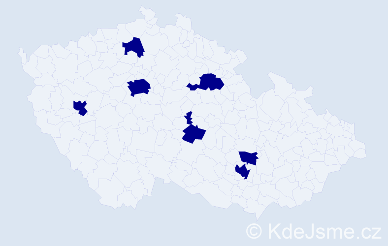 Příjmení: 'Badam', počet výskytů 7 v celé ČR