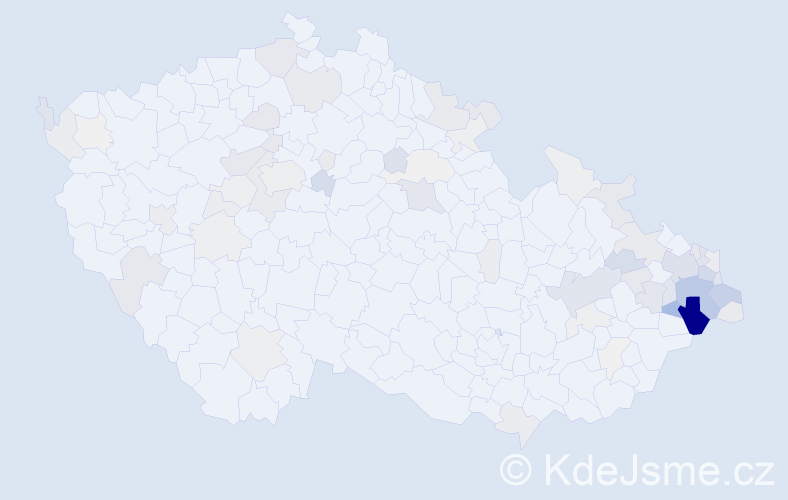 Příjmení: 'Milata', počet výskytů 273 v celé ČR