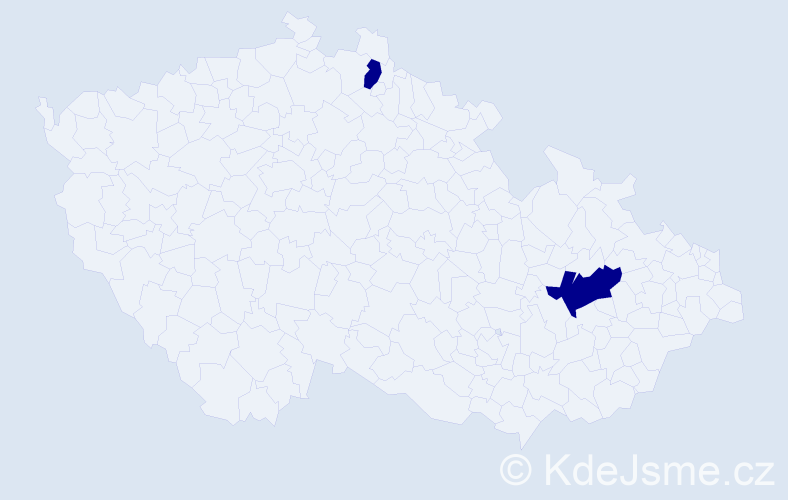 Příjmení: 'Taddei', počet výskytů 2 v celé ČR