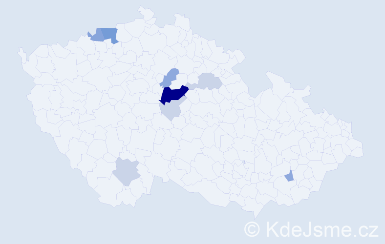 Příjmení: 'Trumpusová', počet výskytů 27 v celé ČR