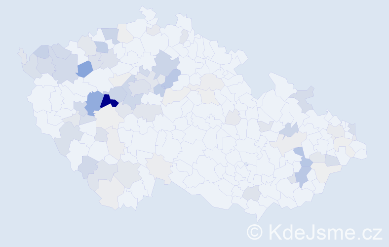 Příjmení: 'Ernest', počet výskytů 318 v celé ČR