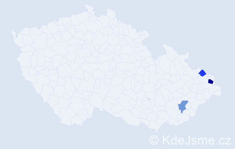 Příjmení: 'Pyšňáková', počet výskytů 5 v celé ČR