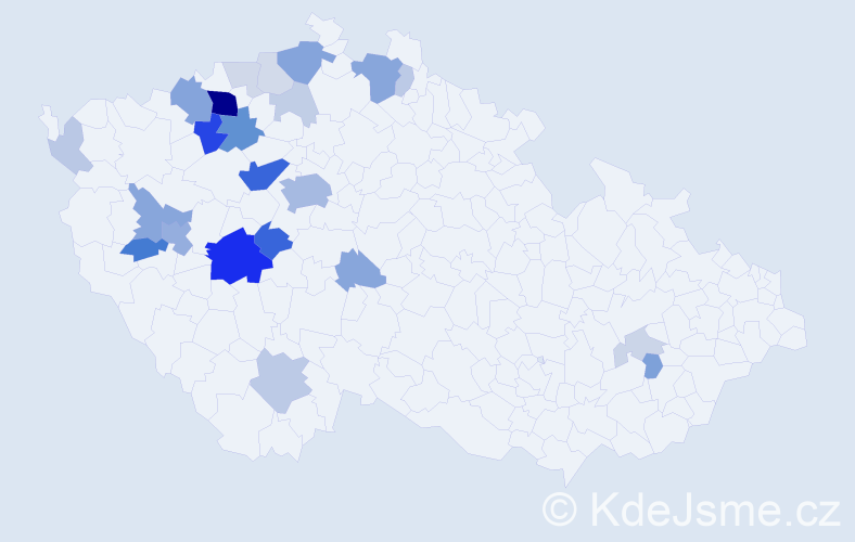 Příjmení: 'Kšandová', počet výskytů 82 v celé ČR