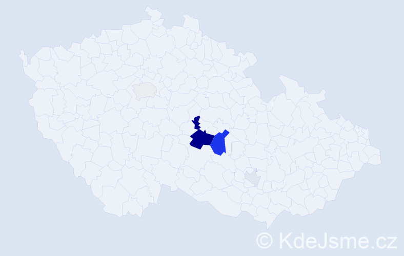 Příjmení: 'Omesová', počet výskytů 13 v celé ČR